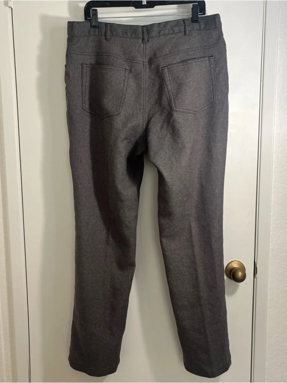 Haband Men's Gray Pants with Green Logo Tag